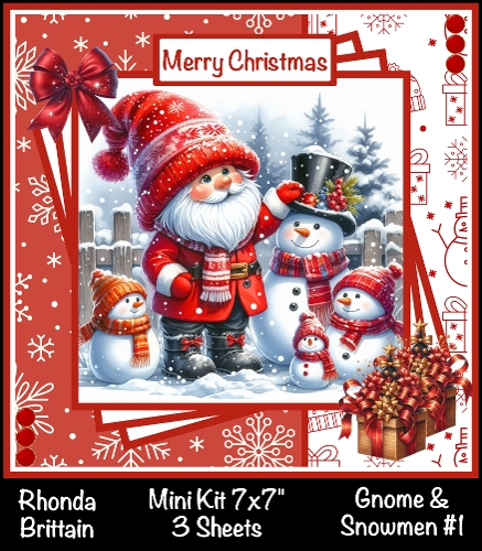 Gnome & Snowmen #1 Mini Kit 7x7