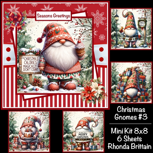 Christmas Gnomes #3 Mini Kit 8x8 *Customer Request*