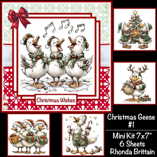Christmas Geese #1 Mini Kit 7x7 (5)