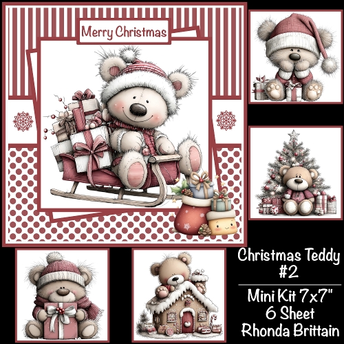 Christmas Teddy #2 Mini Kit 7x7