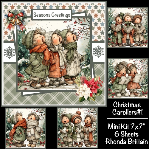 Christmas Carollers #1 Mini Kit 7x7