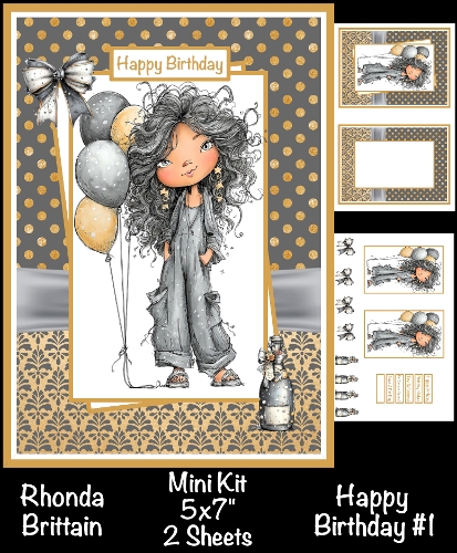 cup1403310_40 - Happy Birthday #1 Mini Kit 5x7