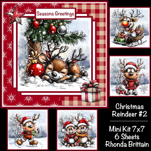 Christmas Reindeer #2 Mini Kit 7x7
