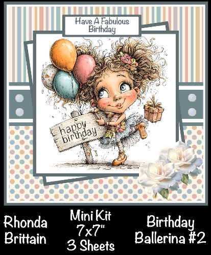 Birthday Ballerina #2 Mini Kit 7x7