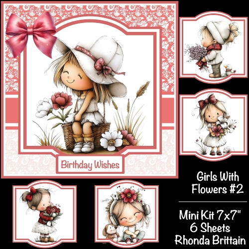 Girl With Flowers #2 Mini Kit 7x7