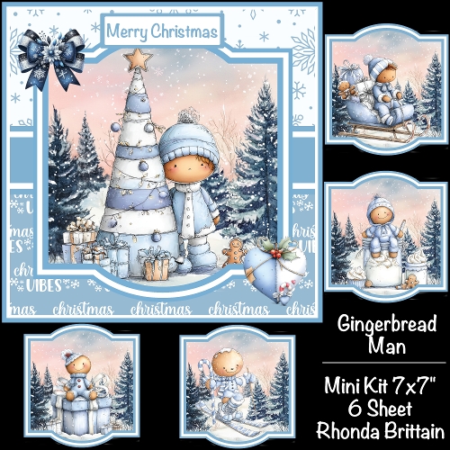 Gingerbread Man Mini Kit 7x7