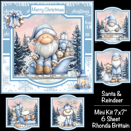 Santa & Reindeer Mini Kit 7x7