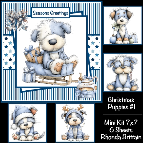 Christmas Puppies #1 Mini Kit 7x7