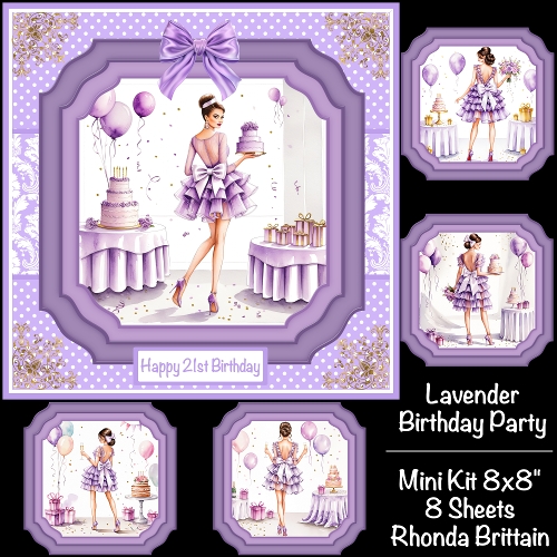 cup1405090_40 - Lavender Birthday Party Mini Kit 8x8 *Customer Request*