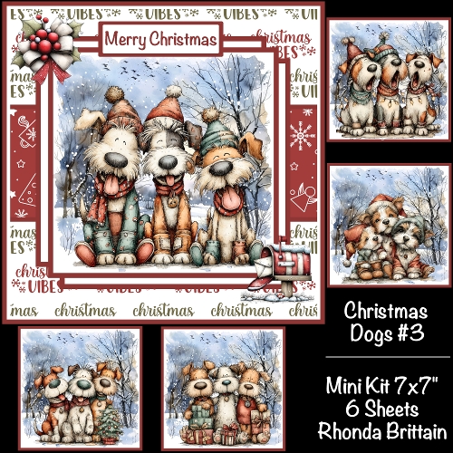 Christmas Dogs #3 Mini Kit 7x7