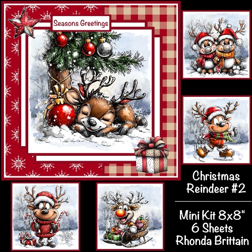 Christmas Reindeer #2 Mini Kit 8x8 *Customer Request*