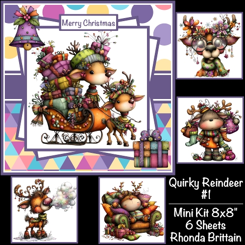 Quirky Reindeer #1 Mini Kit 8x8