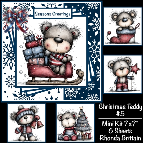 Christmas Teddy #5 Mini Kit 7x7