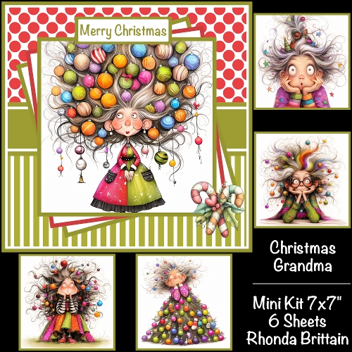 Christmas Grandma Mini Kit 7x7