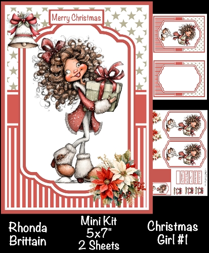 Christmas Girl #1 Mini Kit 5x7