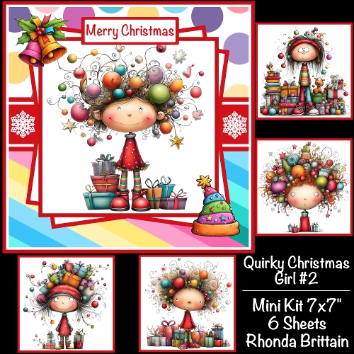 cup1407593_40 - Quirky Christmas Girl #2 Mini Kit 7x7