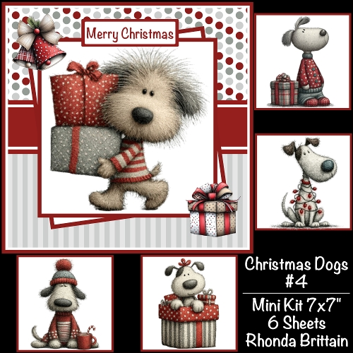 Christmas Dogs #4 Mini Kit 7x7
