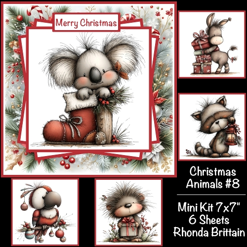 Christmas Animals #8 Mini Kit 7x7