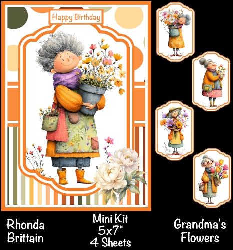 cup1408432_40 - Grandmas Flowers Mini Kit 5x7