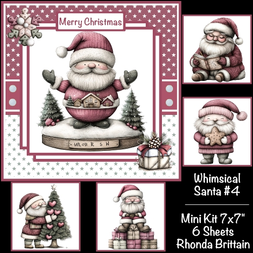 Whimsical Santa #4 Mini Kit 7x7