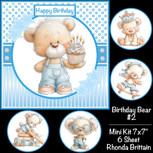 Birthday Bear #2 Mini Kit 7x7 (5)