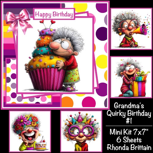 Grandmas Quirky Birthday #1 Mini Kit 7x7