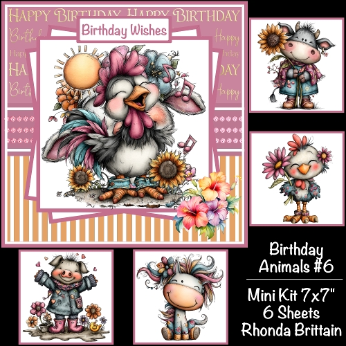 Birthday Animals #6 Mini Kit 7x7 (5)
