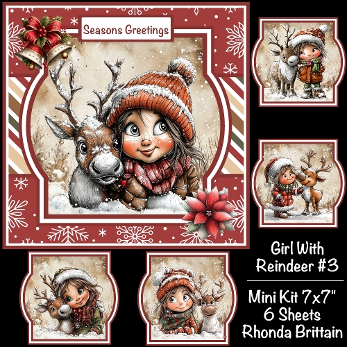 Girl With Reindeer #3 Mini Kit 7x7 (5)