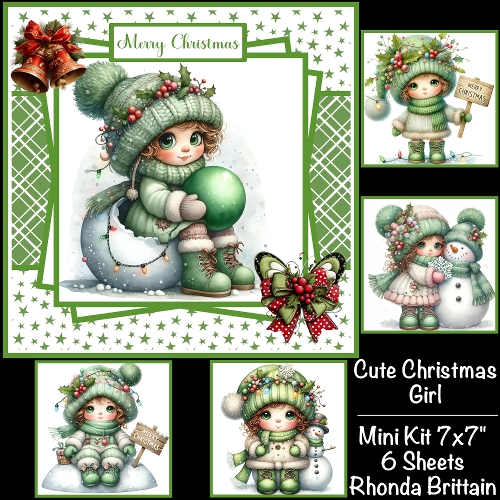 cup1412392_40 - Cute Christmas Girl #1 Mini Kit 7x7