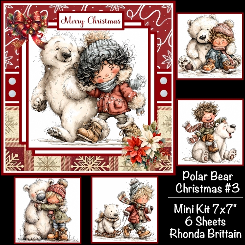 Polar Bear Christmas #3 Mini Kit 7x7 (5)