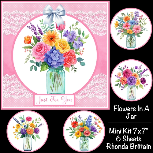 Flowers In A Jar Mini Kit 7x7
