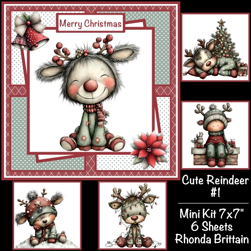 Cute Reindeer #1 Mini Kit 7x7 (5)