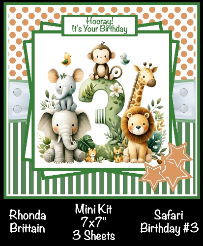 Safari Birthday #3 Mini Kit 7x7 (3)