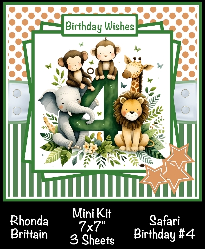 Safari Birthday #4 Mini Kit 7x7 (3)