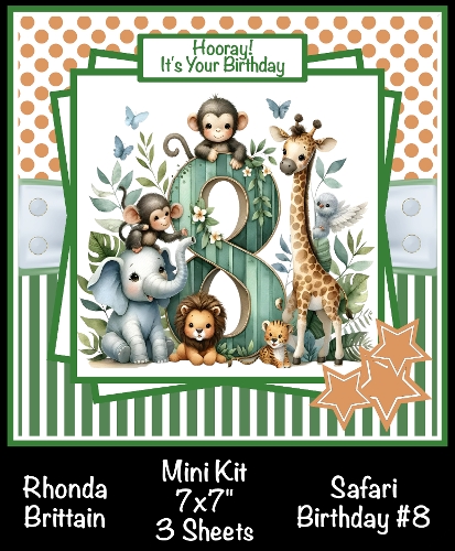Safari Birthday #8 Mini Kit 7x7 (3)