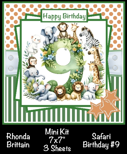 Safari Birthday #9 Mini Kit 7x7 (3)