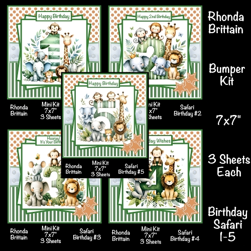 Safari Birthday 1-5 Years Bumper Kit 7x7 (3)