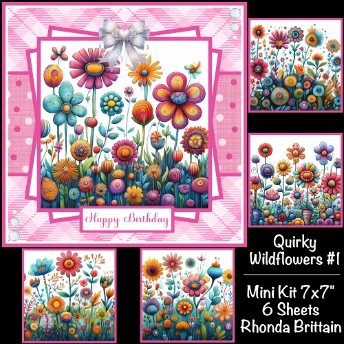 Quirky Wildflowers #1 Mini Kit 7x7 (5)