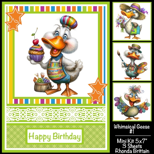 Whimsical Geese #1 Mini Kit 5x7 (3)