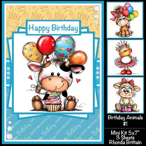 Birthday Animals #1 Mini Kit 5x7 (3)