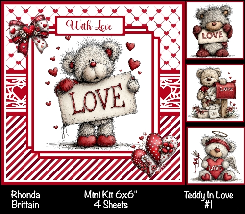 Teddy In Love #1 Mini Kit 6x6 (4)