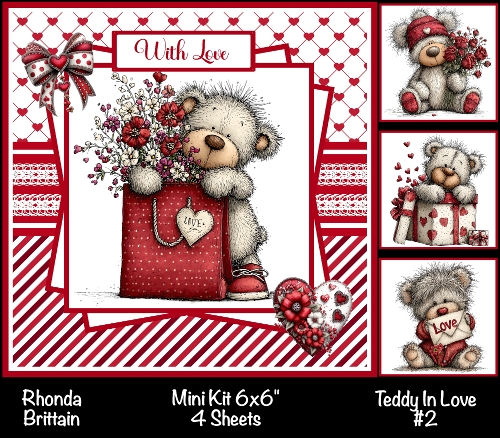 Teddy In Love #2 Mini Kit 6x6 (4)