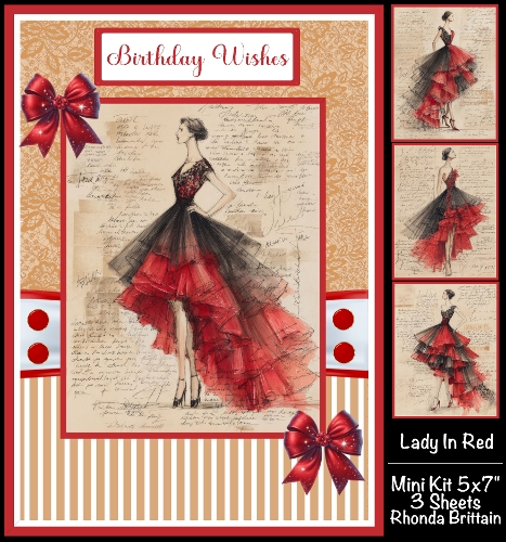 Lady In Red Mini Kit 5x7