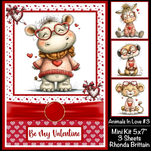 Animals In Love #3 Mini Kit 5x7