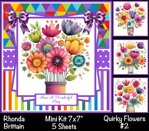 cup1420170_40 - Quirky Flowers #2 Mini Kit 7x7 (4) *Customer Request*