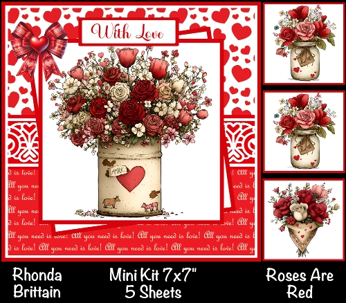 Roses Are Red Mini Kit 7x7 (4) *Customer Request*