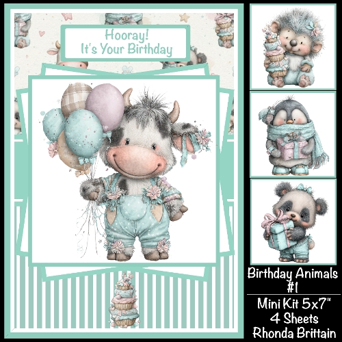 Birthday Animals #1 Mini Kit 5x7 (4)