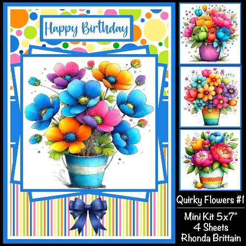 Quirky Flowers #1 Mini Kit 5x7 (4)