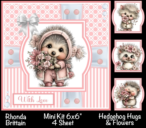 Hedghog Hugs & Flowers Mini Kit 6x6 (4)