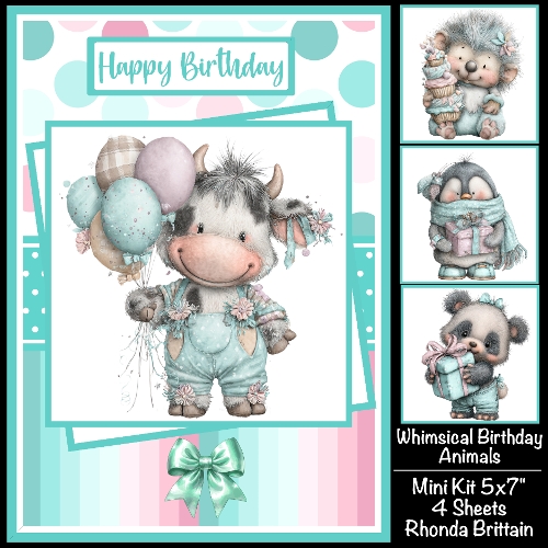 Whimsical Birthday Animals Mini Kit 5x7 (4)